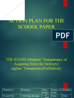 Action Plan For School Paper