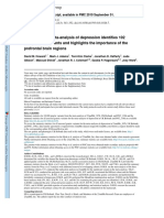 Genome-Wide Meta-Analysis of Depression Identifies 102 Independent Variants and Highlights The Importance of The Prefrontal Brain Regions