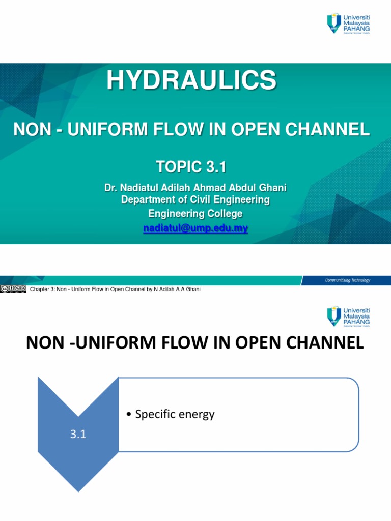 Non-Uniform Flow in Open Channels | PDF | Mechanics | Fluid Mechanics