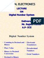 Digital Electronics Lecture on Digital Number Systems