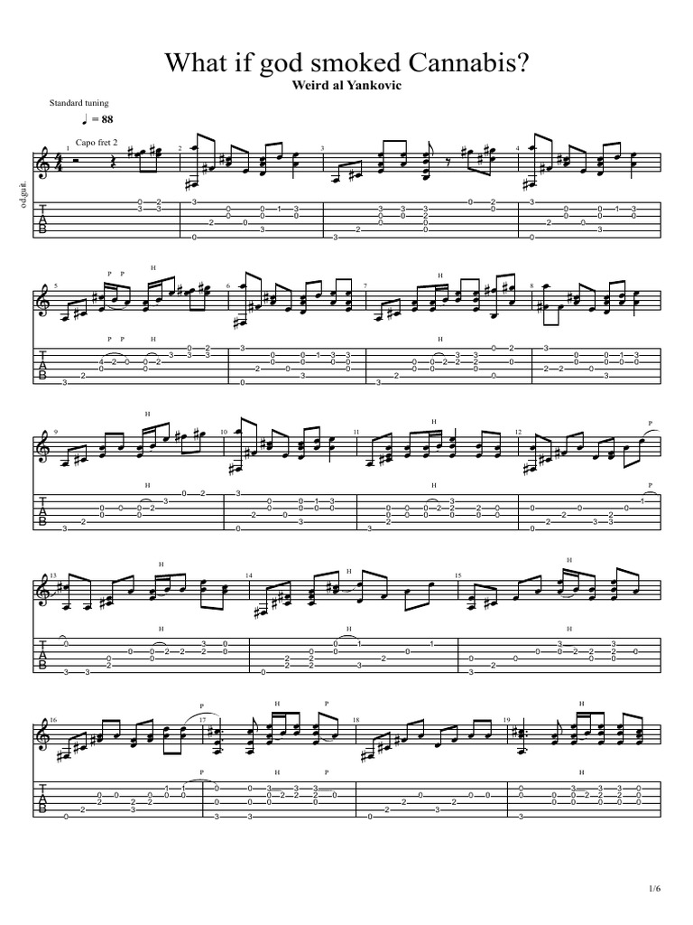 Yankovic, Weird Al What If God Smoked Cannabis PDF Music And Humour