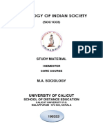 Sociology of Indian Society: Study Material