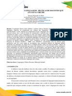 Práticas docentes e linguagens na Educação Infantil