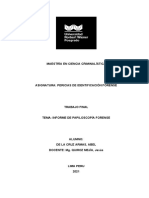 Informe de Papiloscopia Forense - Abel de La Cruz Armas