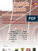 Informacion e Inscripcion Cto de España de Atletismo 2011