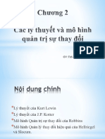 Chương 2 Các lý thuyết và mô hình quản trị sự thay đổi