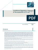 Clearance Conditional Regulatory of The Acquisition of E-Plus