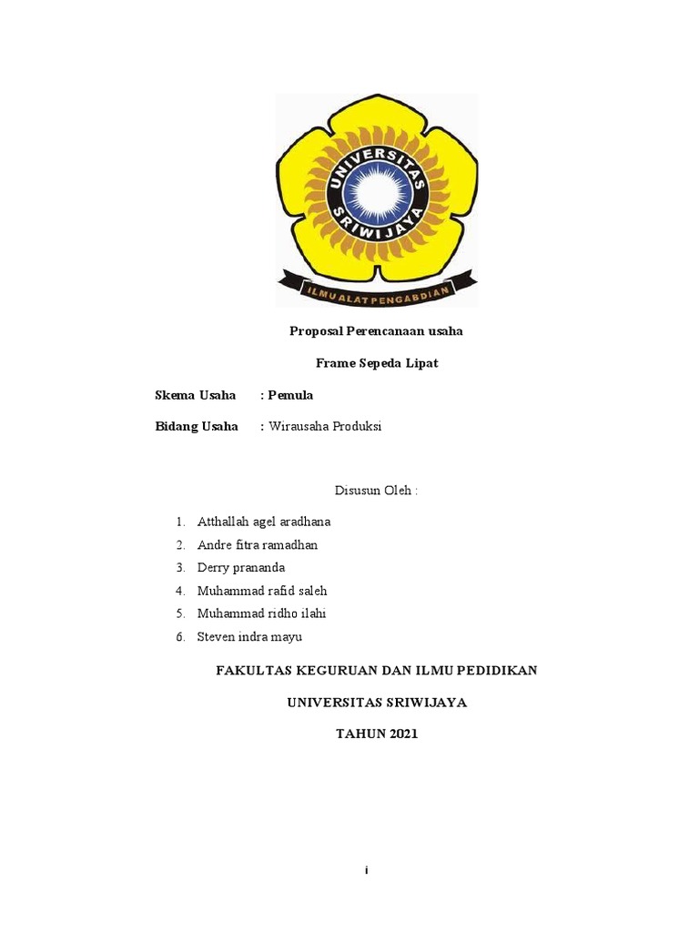 Rencana Usaha Frame Sepeda Lipat | PDF