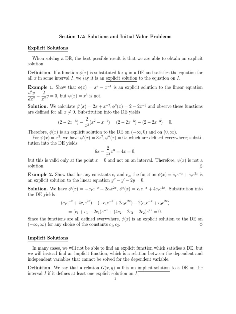 Explicit, Implicit, and IVP | PDF | Function (Mathematics) | Calculus