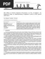 The Effect of Good Corporate Governance On Tax Avoidance: An Empirical Study On Manufacturing Companies Listed in IDX Period 2010-2013