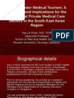 Cross-Border Medical Tourism: A Typology and Implications For The Public and Private Medical Care Sectors in The South-East Asian Region