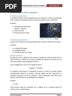 Transformações Físicas e Químicas