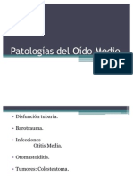 Patologías Del Oído Medio