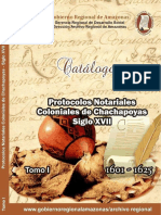 Segundo Catálogo Protocolos Notariales de Chachapoyas 1601-1625
