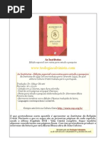 Institutas da Religião Cristã  de João Calvino- Edição Especial, Ed. CEP - trechos de todos os capitulos