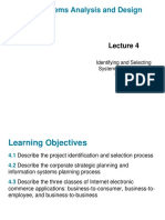 Modern Systems Analysis and Design Lecture 4 Project Identification and Selection