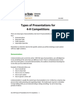 Types of Presentations For 4-H Competitions