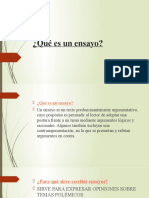 Argumentación Qué es un ensayo