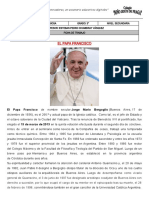 Practica de Religión 3° (Practica Dirigida) Decima Tercera Semana (El Papa Francisco)
