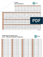 UCMAS Qatar Educational Center Level 5 - Abacus and Mental Worksheets 5