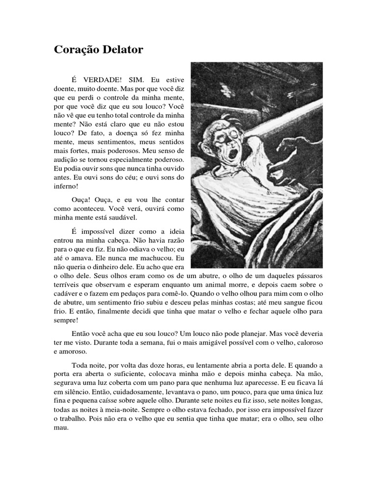 O Coração Delator - Por Edgar Allan Poe | PDF | Olho | Coração
