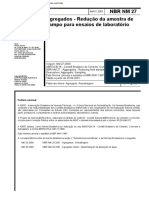 ABNT NBR 9941 2001 - Agregados - Reducao Da Amostra de Campo Para Ensaios de Laboratório - NM 27