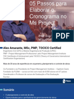 Eng. Alex Amarante - 5 Passos para Elaborar Cronograma no Ms-Project