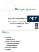 Spoken Dialogue Systems: Prof. Alexandros Potamianos