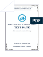 Test Bank: Subject: Principles of Financial Market