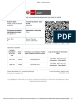 Certificado de Vacunación - Dennis Gustavo Raraz Palacin