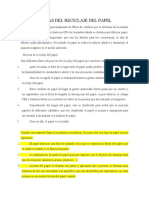 Etapas y Beneficios Del Reciclaje Del Papel y Carton