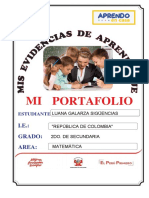 Portafolio de Evidencias Matematica 2do LG2 1003 Ccesa007