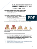 Tema 2. Similitudes y Direfencias Entre La Mucosa Periodontal y Periimplantaria
