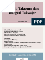 Bentuk Taktentu Dan Integral Takwajar: Frena Fardillah, M.PD