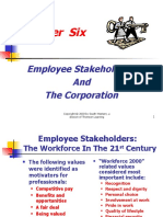 Chapter Six: Employee Stakeholders and The Corporation