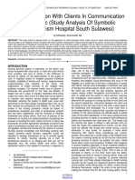 Nurse Interaction With Clients in Communication Therapeutic Study Analysis of Symbolic Interactionism Hospital South Sulawesi