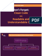 Don't Forget:: Clean Code Readable and Understandable Code
