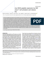 A Short Hepatitis C Virus NS5A Peptide Expression by AAV Vector Modulates Human T Cell Activation and Reduces Vector Immunogenicity