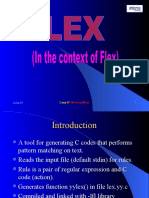 Flex: Introduction to Pattern Matching and Scanner Generation