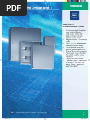 Explosion Proof Terminal Box Specifications