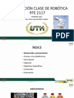 01 Introduccion Clase Robotica I TRIM 2021 UTH Ing. Cesar Nunez