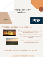 Energia eólica Nordeste projetos evolução