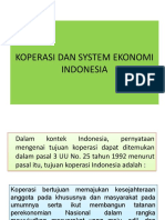 Koperasi Dan System Ekonomi Indonesia