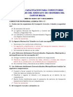 Cuestionario para Examen de Grado de Ley y Reglamento