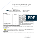 Informe Evaluación Conducta de Riesgo "Supervisor Electromecánico "