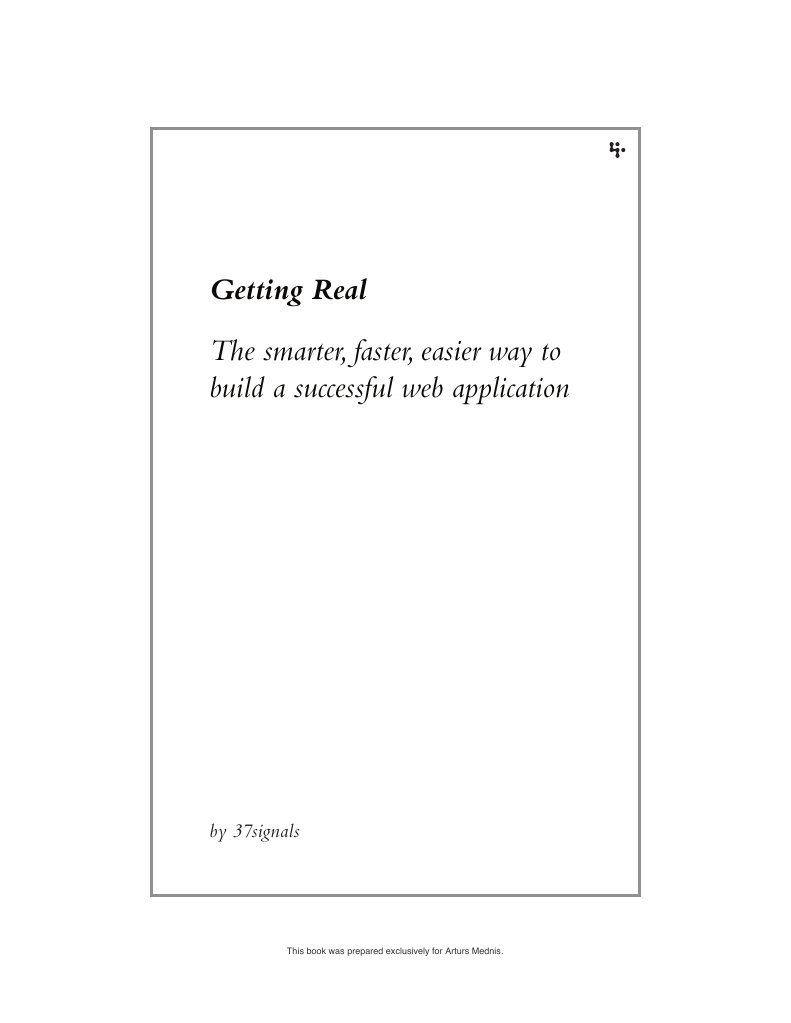 Getting Real | PDF