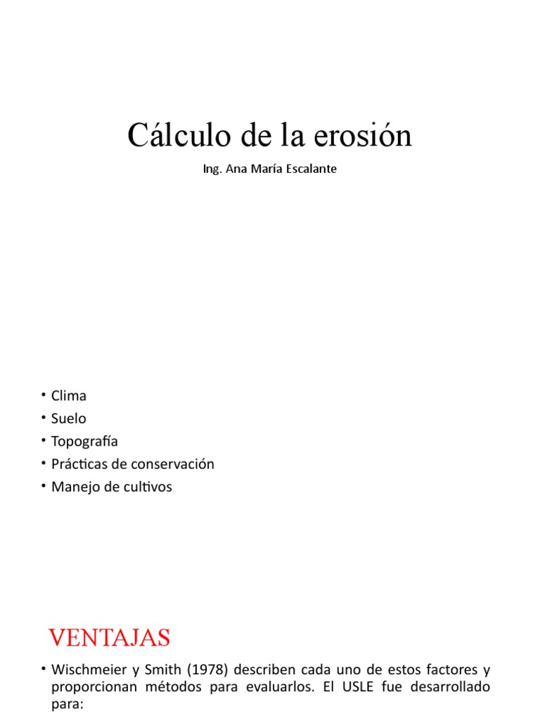 Calculo de La Erosiòn | PDF | Suelo | Erosión
