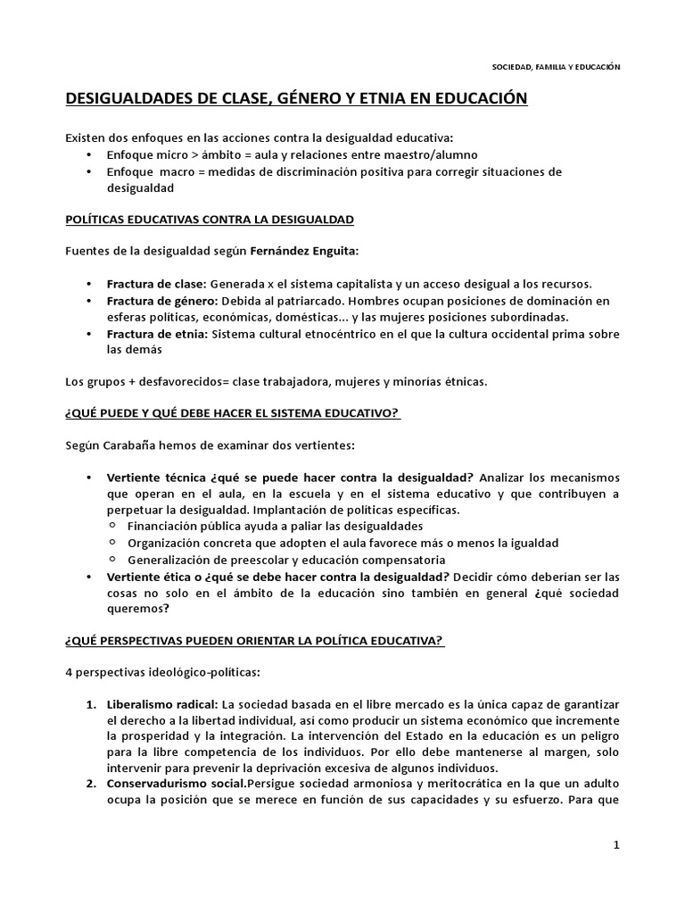 Desigualdades en Educación en México | PDF | Discriminación y ...