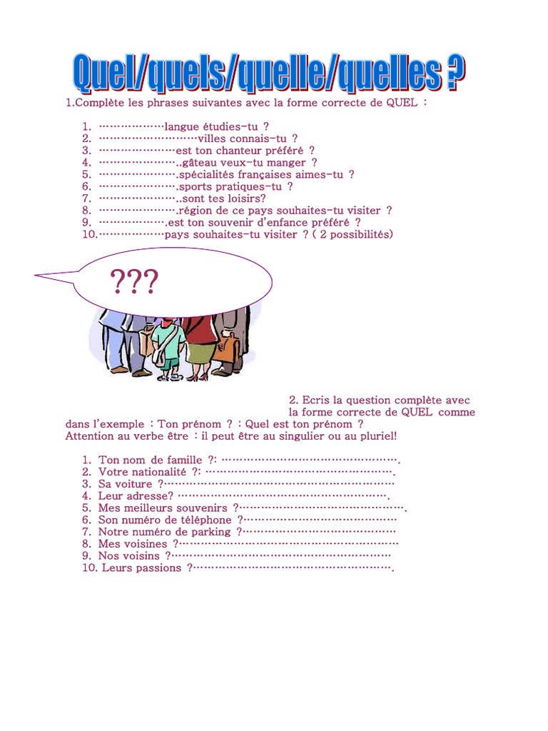 Quel Quels Quelle Quelles Artofit vrogue.co