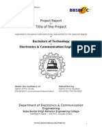 B.tech Project Report Format 2008